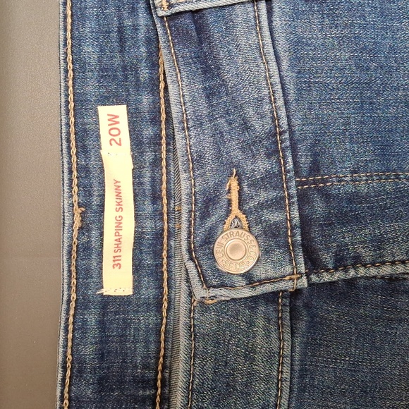 Womens Levi's 311 Shaping Skinny Denim Jeans w/Accent Stripe 20W - Picture 3 of 10